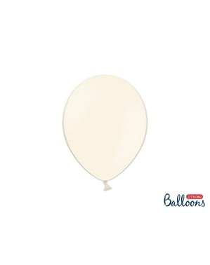 100 balon ekstra kuat dalam krem pastel (27 cm)