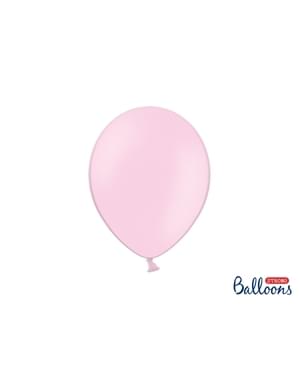 Metalik bebek pembe 10 ekstra güçlü balonlar (27cm)