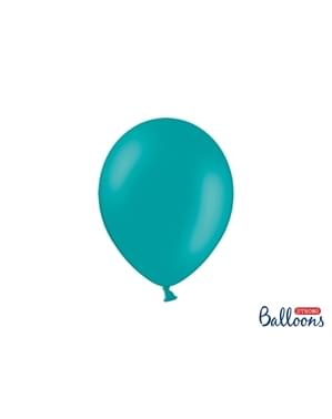 Metalik Gök Mavisinde 100 Güçlü Balon, 27 cm