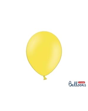 50 balon ekstra kuat berwarna kuning pastel (27 cm)