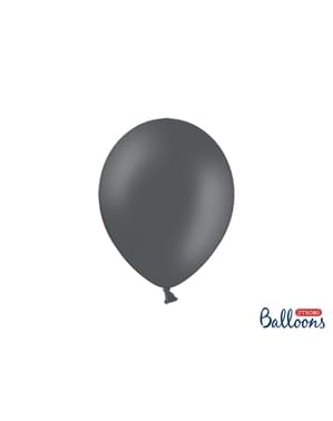 100 balon ekstra kuat berwarna abu-abu pastel (27 cm)