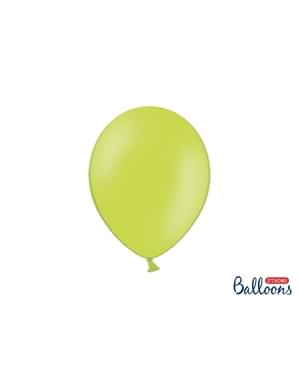 100 Balon Kuat di Lime Pastel Green, 27 cm