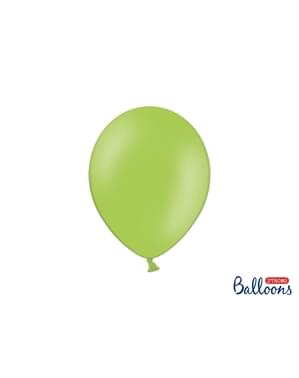 100 Balon Kuat di Bright Pastel Green, 27 cm