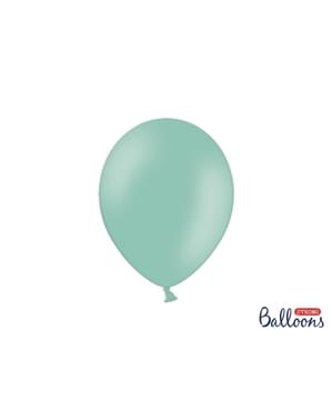 Pastel Nane Yeşili'nde 100 Güçlü Balon, 27 cm