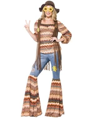 Fato de rapariga hippie com estilo para mulher