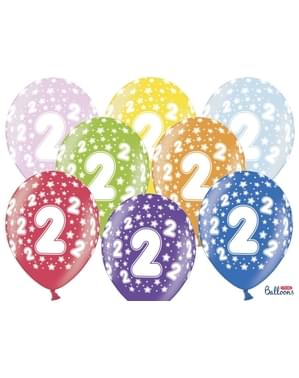 «2» Латексні повітряні кулі в декількох кольорах
