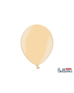 100 balon ekstra kuat berwarna oranye mengkilap metalik (30 cm)