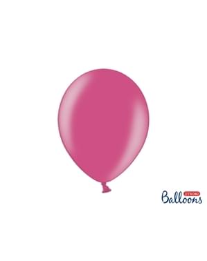 धातु गुलाबी (30 सेमी) में 100 अतिरिक्त मजबूत गुब्बारे