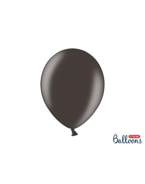 50 balon ekstra kuat berwarna hitam metalik (30 cm)