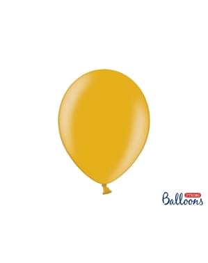 10 balon ekstra kuat di emas metalik (30 cm)