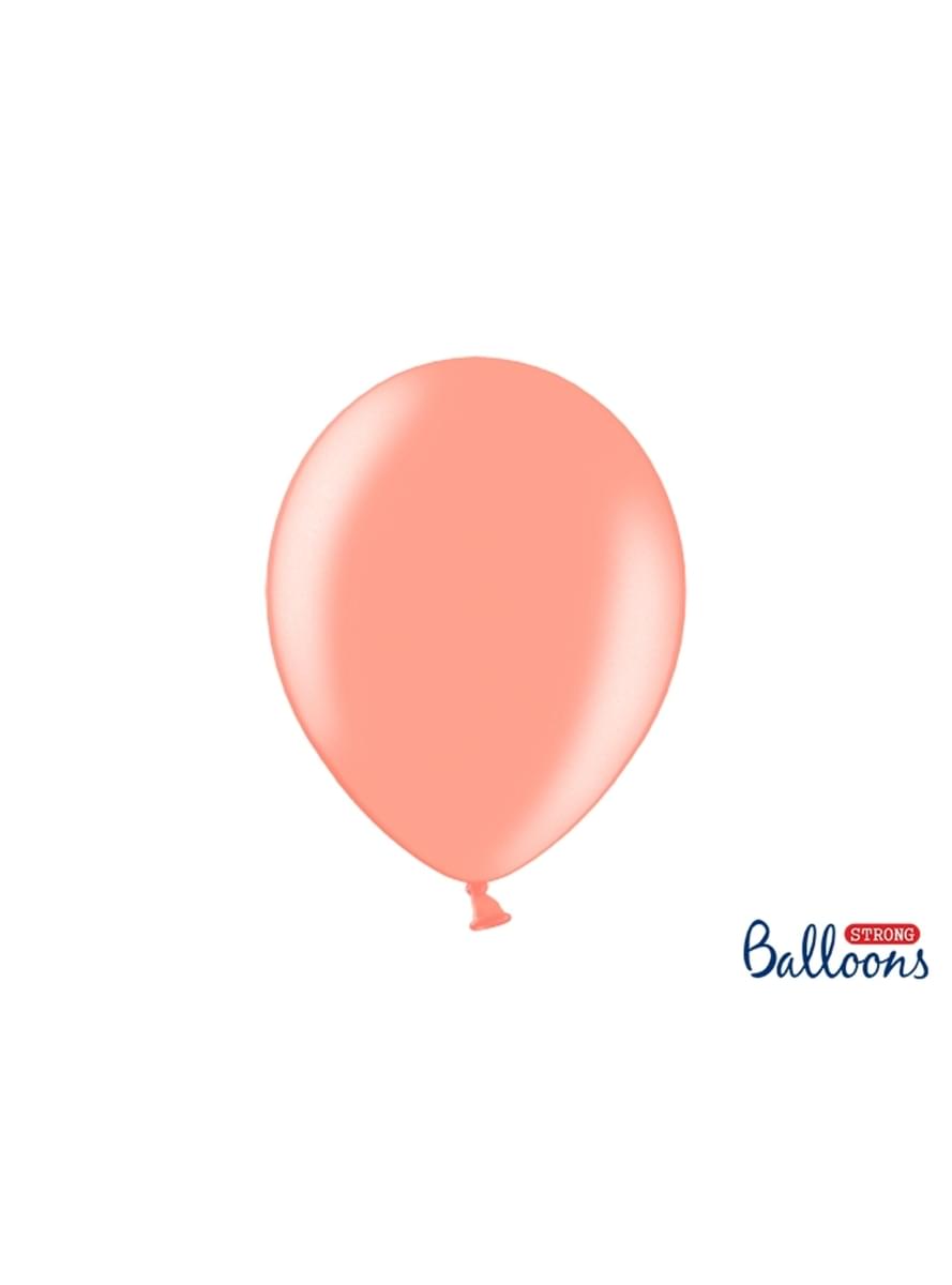 10 extra strong balloons in metallic rose gold (30 cm)