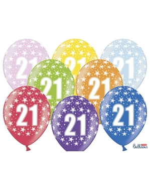 50 "21" balon lateks dalam berbagai warna (30 cm)
