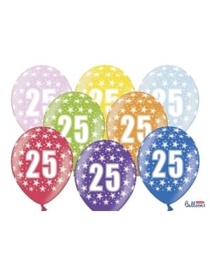 Balon lateks 6 "25" dalam berbagai warna (30 cm)