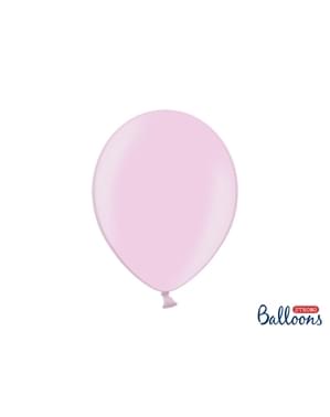 100 balon ekstra kuat berwarna pink pastel metalik (30 cm)