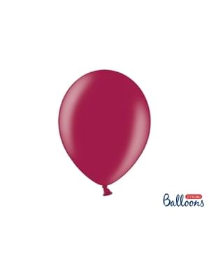 Metalik bordoda 10 ekstra güçlü balon (30 cm)