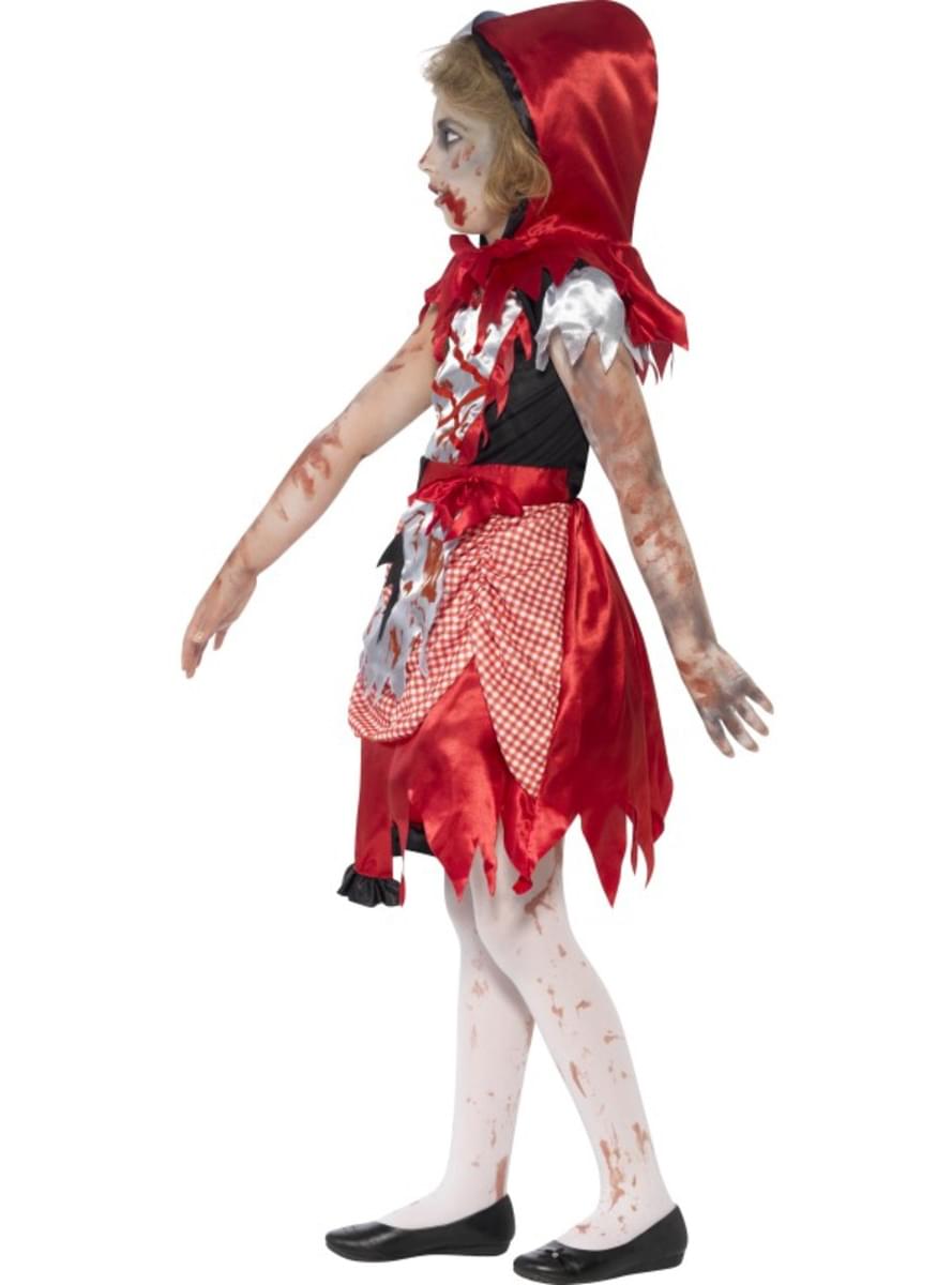Rødhætte zombie kostume til piger