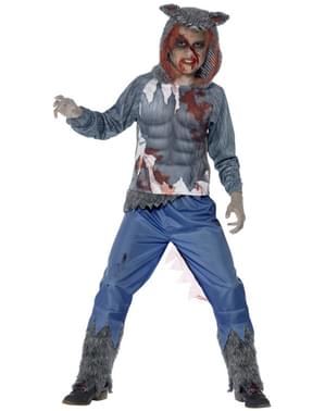 Erkekler Zombie Wolf Fighter Kostüm