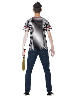 Fato de jogador de beisebol zombie para homem