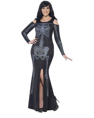 Skelett Kostüm für Damen elegant
