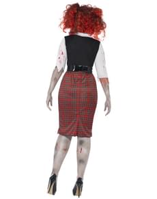 Womens Plus Size Zombie Schoolgirl Costume