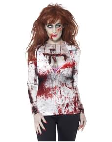 T-shirt zombie dénudée femme