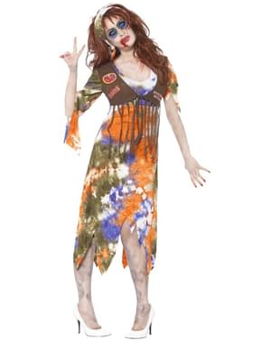 Disfraz de hippie zombie para mujer