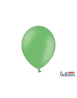 100 balon ekstra kuat berwarna hijau pastel (30 cm)