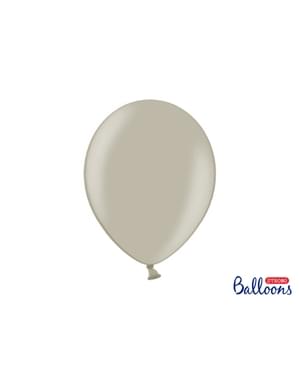 100 balon ekstra kuat berwarna abu-abu hangat (30 cm)