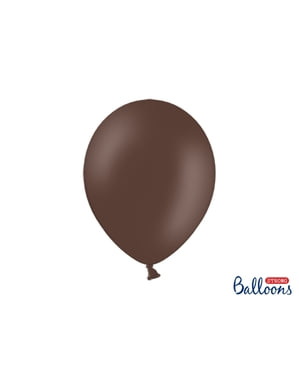 10бр. Супер здрави Балони в тъмнокафяв цвят (30см)