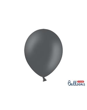 10 ballons extra résistants gris (30 cm)