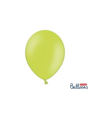 100 balon ekstra kuat berwarna hijau limau (30 cm)