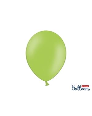 चमकदार हरे (100 सेमी) में 100 अतिरिक्त मजबूत गुब्बारे