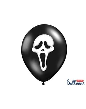 6 latexové balóniky v čiernej farbe so zlom tieni (30 cm)