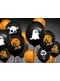 6 Luftballons aus Latex schwarz mit Gespenstern (30 cm)