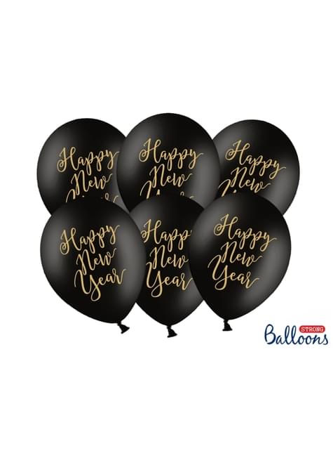 ballon noir doré nouvel an saint sylvestre ballon happy new year