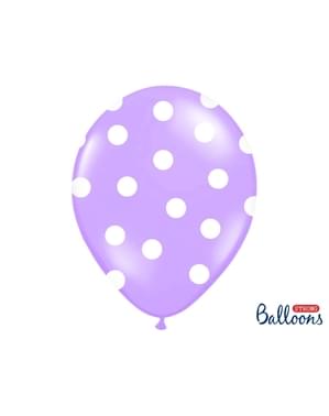 50 balon di lavender dengan bintik-bintik (30 cm)