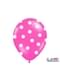 6 globos con topos rosa pastel (30 cm)