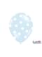 6 balloons in pastel blue with white polka dots (30 cm)
