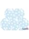 6 balloons in pastel blue with white polka dots (30 cm)