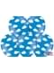 6 balloons semi clear blue with white clouds (30 cm)