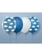 6 balloons semi clear blue with white clouds (30 cm)