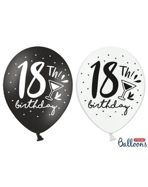 50 अतिरिक्त मजबूत गुब्बारे - 18 वां जन्मदिन (30 सेमी)