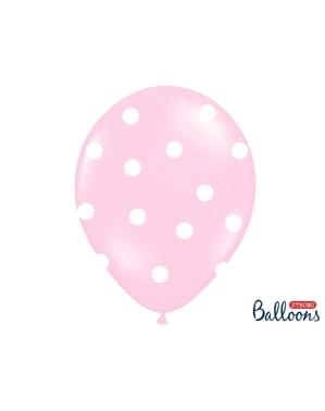 50 balon lateks dengan gajah merah muda (30 cm)