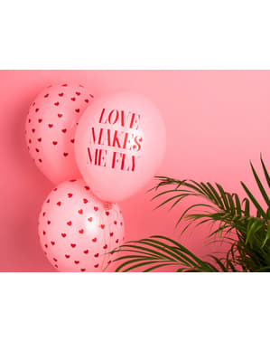 50 "लव" लेटेक्स गुब्बारे गुलाबी (30 सेमी) में