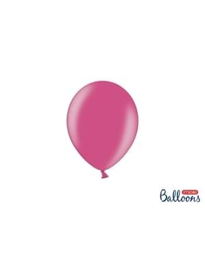 100 Strong Balloons in Metallic Pink, 12 cm