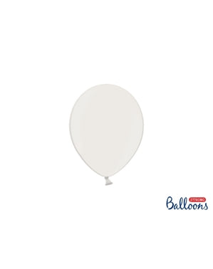 Metalik Beyaz 100 Güçlü Balon, 12 cm