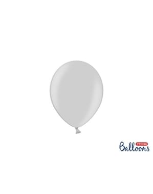 100 Strong Balloons in Bright Grey, 12 cm