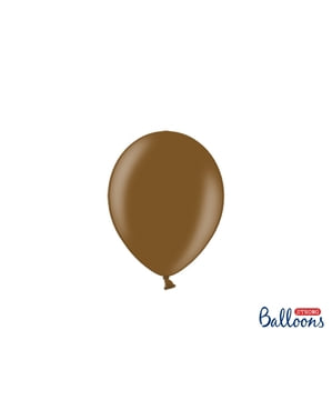 100 Strong Balloons in Metallic Brown, 12 cm