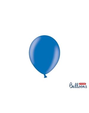 Metalik Mavide 100 Güçlü Balon, 12 cm