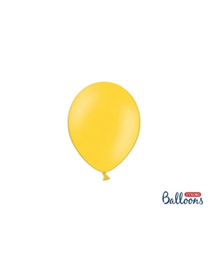 पीले रंग में 100 मजबूत गुब्बारे, 12 सेमी